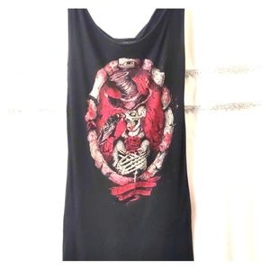Too Fast Brand Graphic Long Tank Sz Small